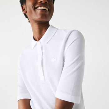 Lacoste Lacoste Slim Fit Supple Cotton Polo - Polo Dámské Bílé | CZ-fU0kzE